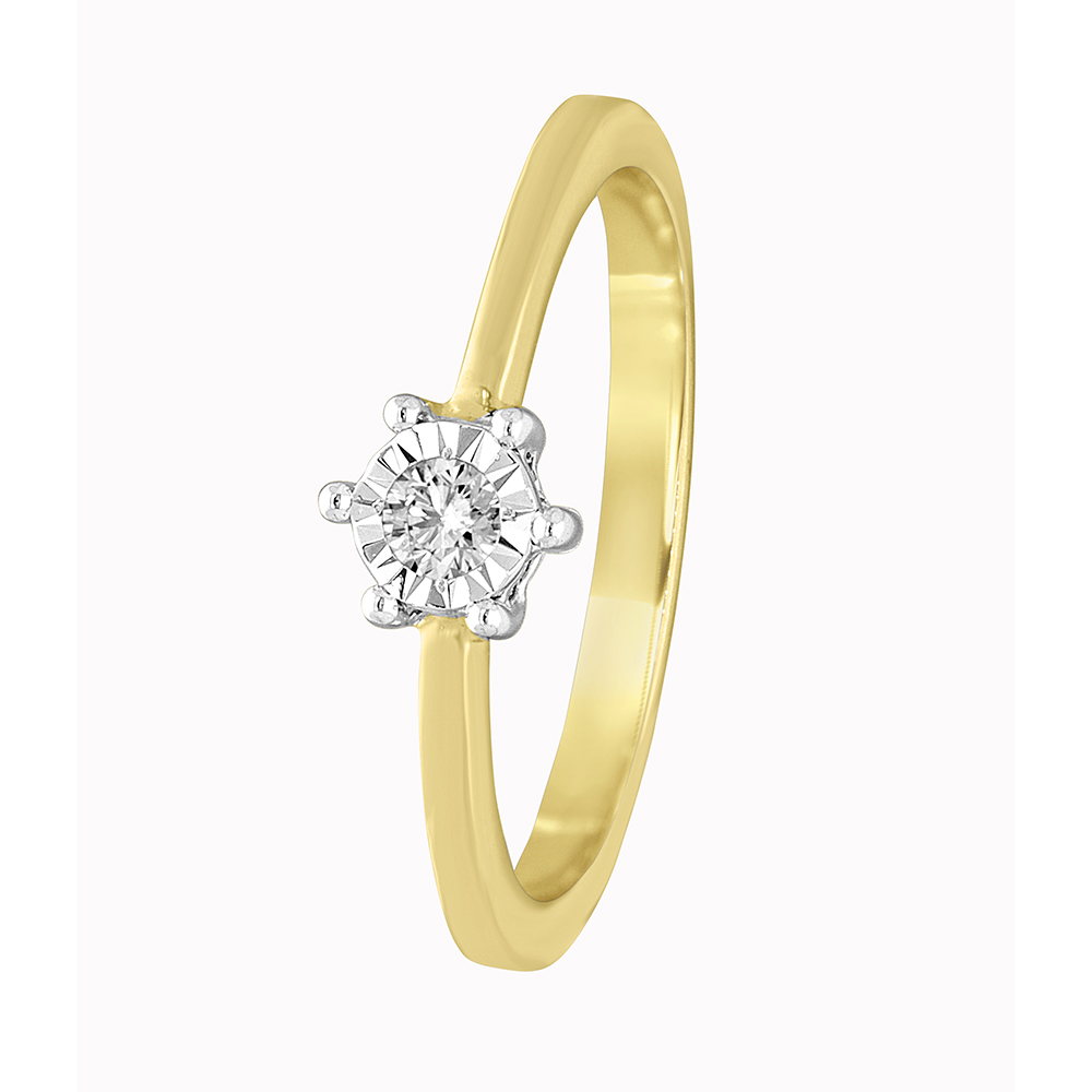 Ring of yellow, white and rose gold with diamonds 0,16 ct - fineness 18 K -  Ref No 103.134 / Apart