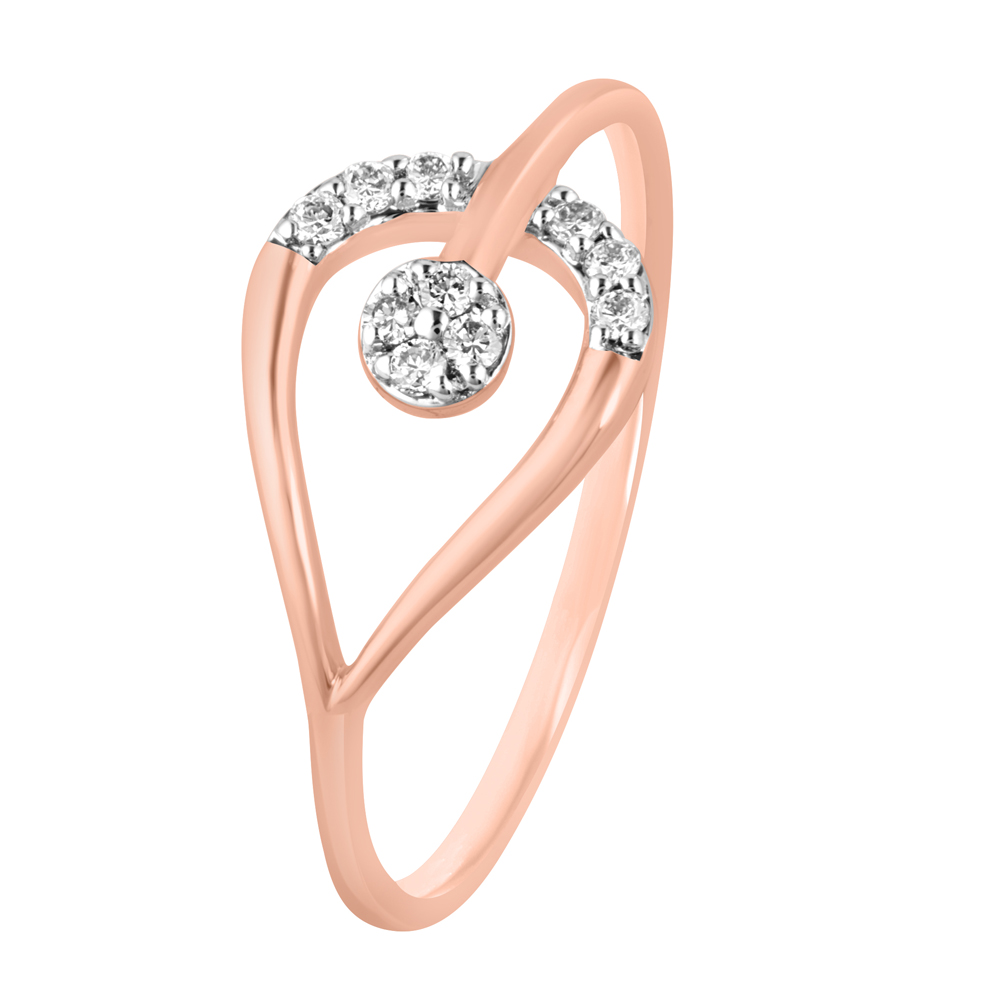 Buy Enchant Rose Gold Diamond Ring 18 KT yellow gold (2.38 gm). | Online By  Giriraj Jewellers