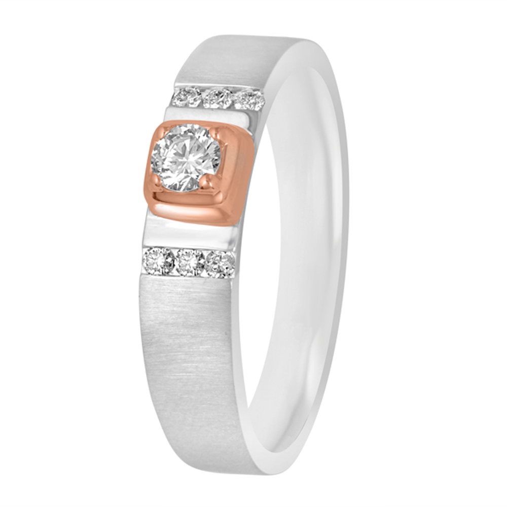 14k rose gold diamond leaf and vine wedding ring engagement ring