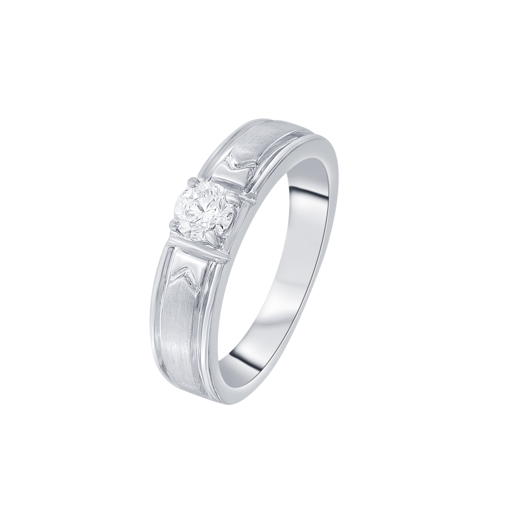 Handsome 950 Pure Platinum And Diamond Finger Ring